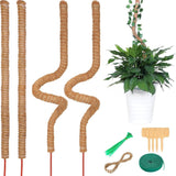 4 Bendable Moss Stakes for Climbing Plants, 100cm, Compatible with Ivy and Monstera, 7mm