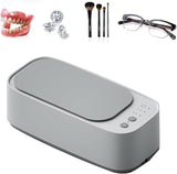 45000 Hz Ultrasonic Cleaner with 3 Cleaning Modes for Glasses Jewelry Dentures, Gray