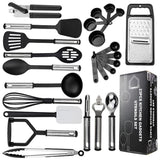 25-Piece Kitchen Utensils Set, Silicone Cooking Tools, Complete Kitchen Utensil Kit