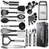 25-Piece Kitchen Utensils Set, Silicone Cooking Tools, Complete Kitchen Utensil Kit