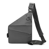Anti-Theft Waterproof Shoulder Bag with Multiple Compartments, Unisex for Sports Travel, Gray, 1 Pack
