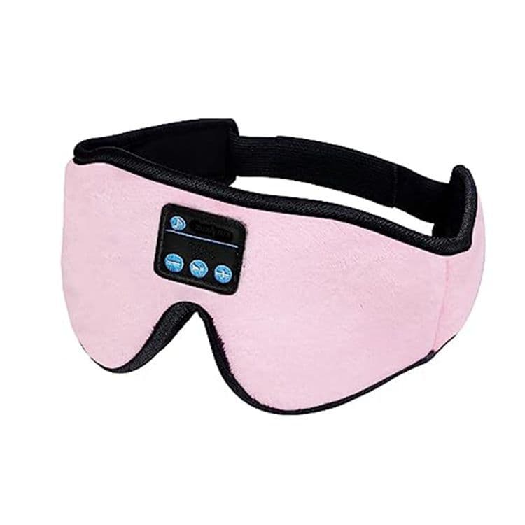 Bluetooth Sleep Headband with Eye Mask, Stereo Music for Sleeping and Relaxation, Pink