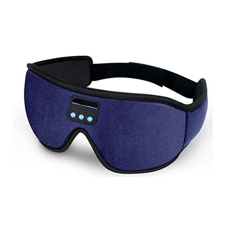 Bluetooth Sleep Headphones Headband with Eye Mask, Wireless Stereo Music for Sleep and Relaxation, Blue