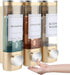 3-Pack Wall Mounted Soap Dispenser for Shampoo & Soap, 300ml x3, Gold