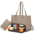 2-in-1 Insulated Leak-Proof Cooler Laptop Handbag and Lunch Bag, 15.6 inch, Light Brown