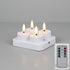 4 Rechargeable LED Heat Lights with Remote and Timer, Compatible with Oral-B and Philips, Includes Charging Station