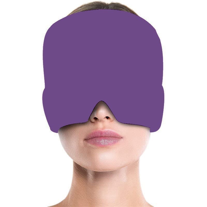 Cooling Eye Mask for Migraine Relief and Sleep Aid, Gel Mask, compatible with Oral-B and Philips, Purple