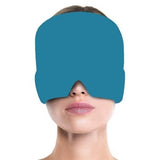 Cooling Migraine Cap with Gel Eye Mask for Headache Relief and Sleep Aid, Blue