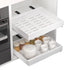 1 Layer Adjustable Metal Storage Shelf for Cabinets, Telescopic Drawer Pull-Out, Compatible with Kitchen Cabinet, 32–52 x 42 x 7.5 cm