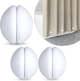 3-pack shower curtain magnets with silicone cover, rustproof and silent, prevents curtain from blowing up, 1.5 inches