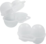 2-Pack Egg Storage Container with 2 Compartments, Portable PP Material for Picnics and Hiking