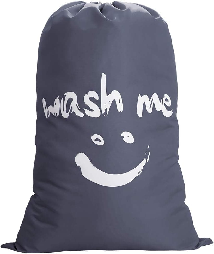 60L Large Foldable Laundry Bag for Travel, with Handles, Gray, 60x80cm
