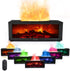 2-in-1 LED Humidifier with Fireplace Effect, 150ml Aromatherapy Diffuser, 3 Timer Settings, Remote Control, Quiet Operation, Black