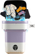 12L Foldable Portable Washing Machine, Compact for Travel Small Apartments Student Rooms, Purple