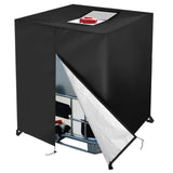 Waterproof UV-Resistant IBC Garden Water Tank Cover, Black, 210D Oxford with Zipper