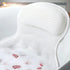 6 Suction Cups Bathtub Cushion with Ergonomic Neck and Back Support 4D Air Mesh, White