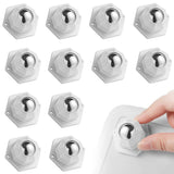 12-Pack Heavy Duty Furniture Casters 360 Degree Rotating High Load Capacity Easy Assembly, 2.5 inch, White