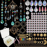 DIY Solar Collector Crystal Wind Chimes Kit 400-pack, Hanging Window Decoration for Home Office and Garden, Compatible with Solar Collectors