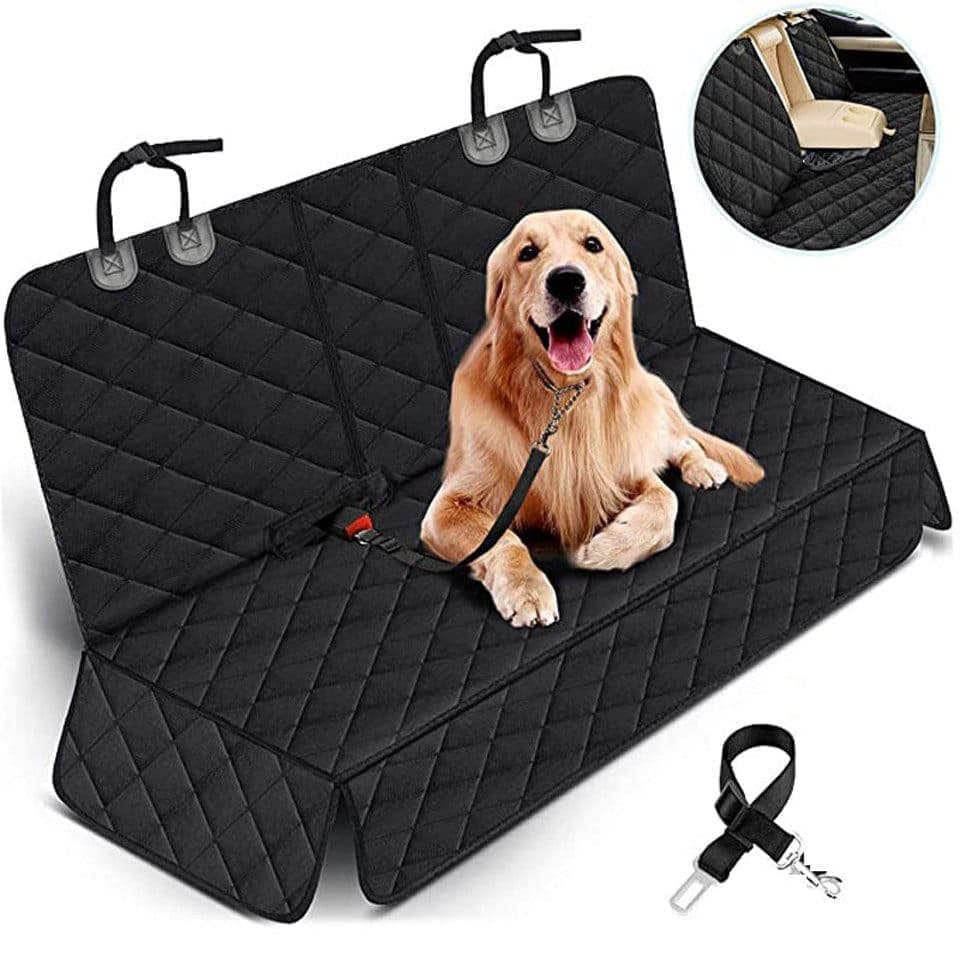 Waterproof Dog Car Seat Protector Mat 1 Pack, Compatible with Most Vehicles, 60 x 120 cm, Black