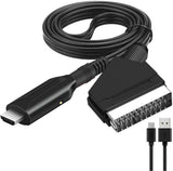 SCART to HDMI Converter 1080P, Wireless Adapter Plug & Play, Compatible with Home Theater TV Projector