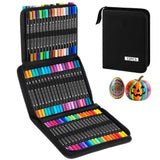 72-Pack Washable Double-Ended Watercolor Pens for Creative Painting, with 144 Tips