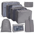 8-Piece Lightweight Water Resistant Travel Organizer for Bags, Gray