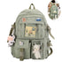 Kids School Backpack with Accessories, Green, 43x31 cm, Compatible with School Essentials
