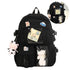 Kids Backpack 43x31 cm for School, Black, with Accessories, Compatible with Children and Teens