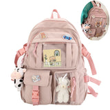 Kids Backpack 43x31 cm with Accessories, Pink, for Children and Teens