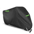 Waterproof Motorcycle and Moped Cover with Reflective Strips, Rain UV Dust Resistant Black, 200x90x100cm