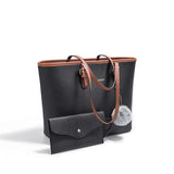 Women's Large Capacity PU Leather Tote Shoulder Bag for Work Shopping Party, Light Brown