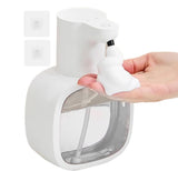 500ml Touchless Automatic Soap Dispenser with USB-C Charging, White, Compatible with Liquid Soap