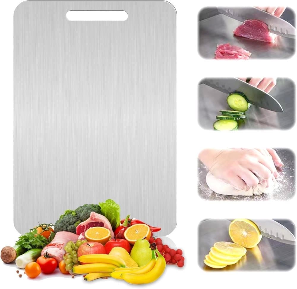 Titanium Double-Sided Cutting Board BPA-Free, 34x23 cm