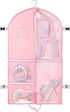 Foldable Garment Bag with 5 Pockets, Pink, 110x60 cm