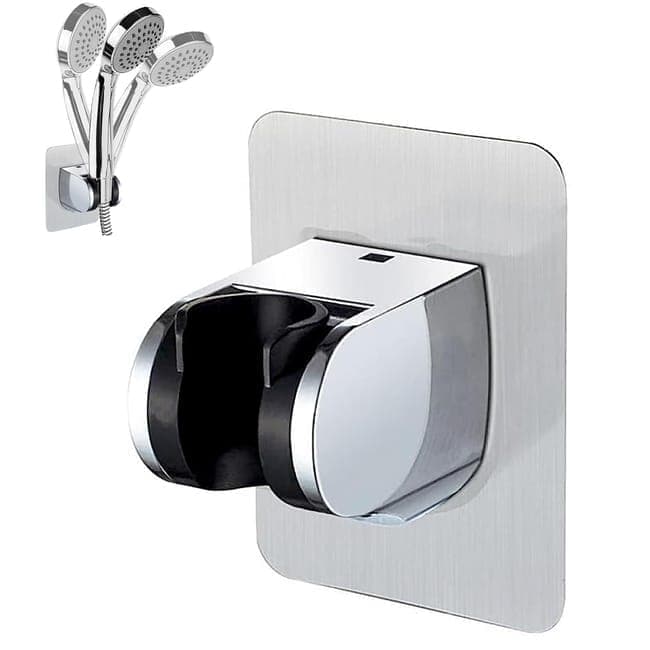 Adjustable self-adhesive shower holder no drilling wall bracket for handheld shower, easy bathroom installation