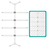 Adjustable Sheet Holders with Elastic Bands and Metal Clips for Securing Sheets Mattress Covers or Sofa Covers, White