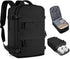 Travel Backpack 42 x 30 x 20 cm, Black, Cabin Bag with Dry and Wet Sorting