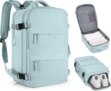 Blue Travel Backpack Cabin Bag with Dry Wet Sorting, 42 x 30 x 20 cm