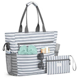 Large Capacity Waterproof Foldable Beach Bag for Shopping and Vacation, Gray, Multifunctional Shoulder Bag