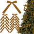 12 Christmas Bows Velvet Tree Decorations in Dark Brown