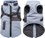 Warm Soft Winter Dog Vest with Stand Collar, Wind and Waterproof, Blue, S M L XL