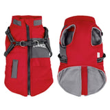 1 Warm Soft Winter Dog Vest with Stand Collar, Wind and Waterproof, Multiple Colors, S M L XL, Red
