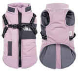 Warm Soft Winter Dog Vest with Stand Collar, Wind and Waterproof, Multiple Colors, Pink, S to XL