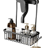 Hanging Shower Basket for Shampoo and Soap, Black, No Drill Bathroom Storage Shelf
