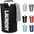 90L Foldable Laundry Basket Waterproof with Samsung, 38x38x79 cm Black