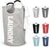90L Foldable Laundry Basket, Waterproof, Compatible with Samsung, Light Gray, 38x38x79 cm