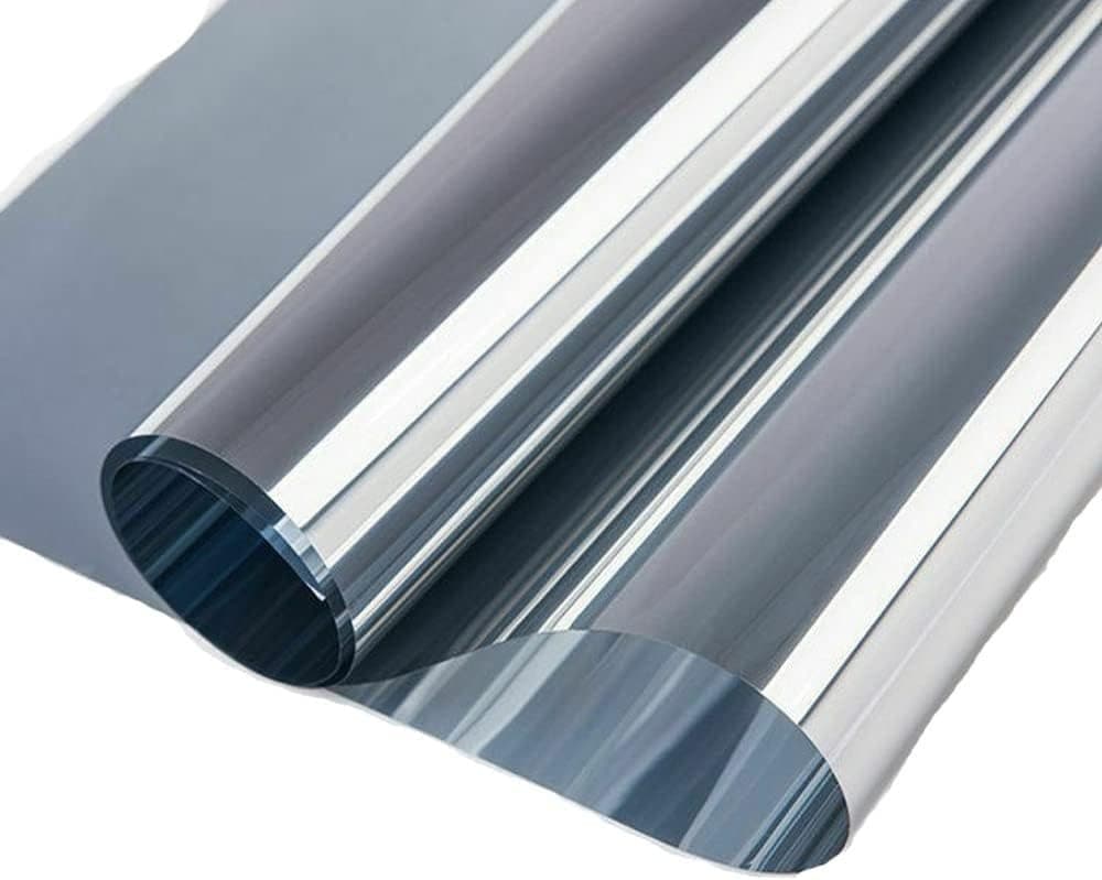Mirror Reflective Self-Adhesive Window Film for Sun Protection UV Blocking and Privacy, 40cmx2m, Gray