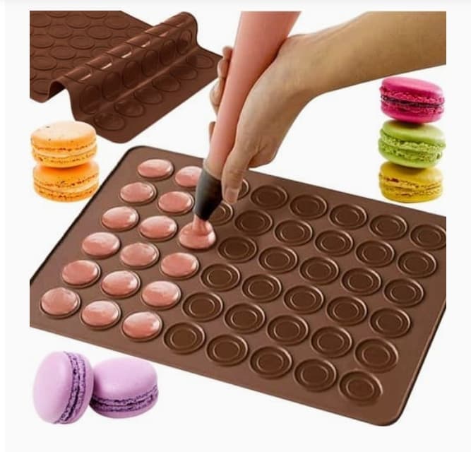 48-Cavity Silicone Macaron Cake Mold, Compatible with Baking Tools, 48 Places