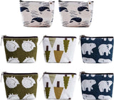 8-Pack Mini Makeup Bags with Zipper for Travel Storage, 8-Pack
