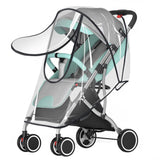 Universal Rain Cover Stroller Transparent EVA with Zipper and Window, Wind and Waterproof Protection